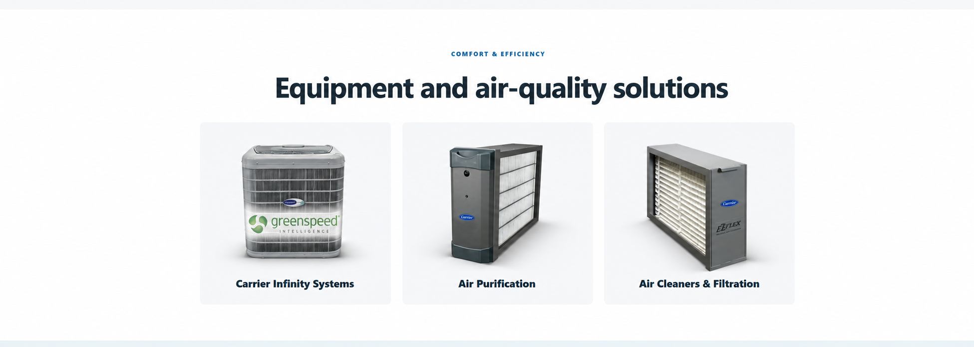 Carrier Infinity systems, air purification, and air cleaners and filtration solutions